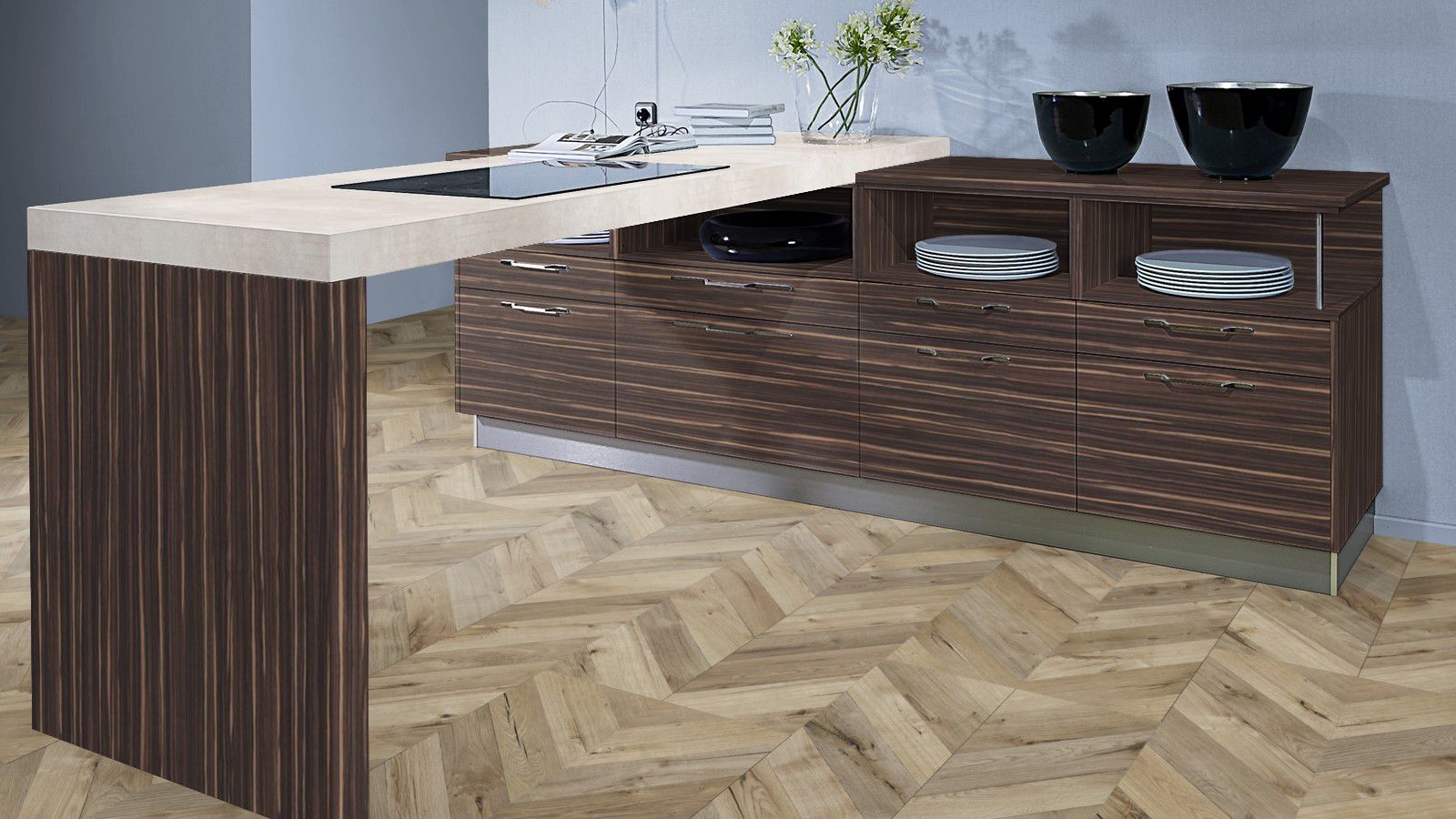 Ламинат Kaindl Natural Touch 8 Французская Ёлочка Дуб Рочеста